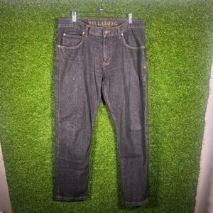 Billabong Alder Narrow Straight Leg Jeans Mens 34 Dark Wash Indigo M333VALD